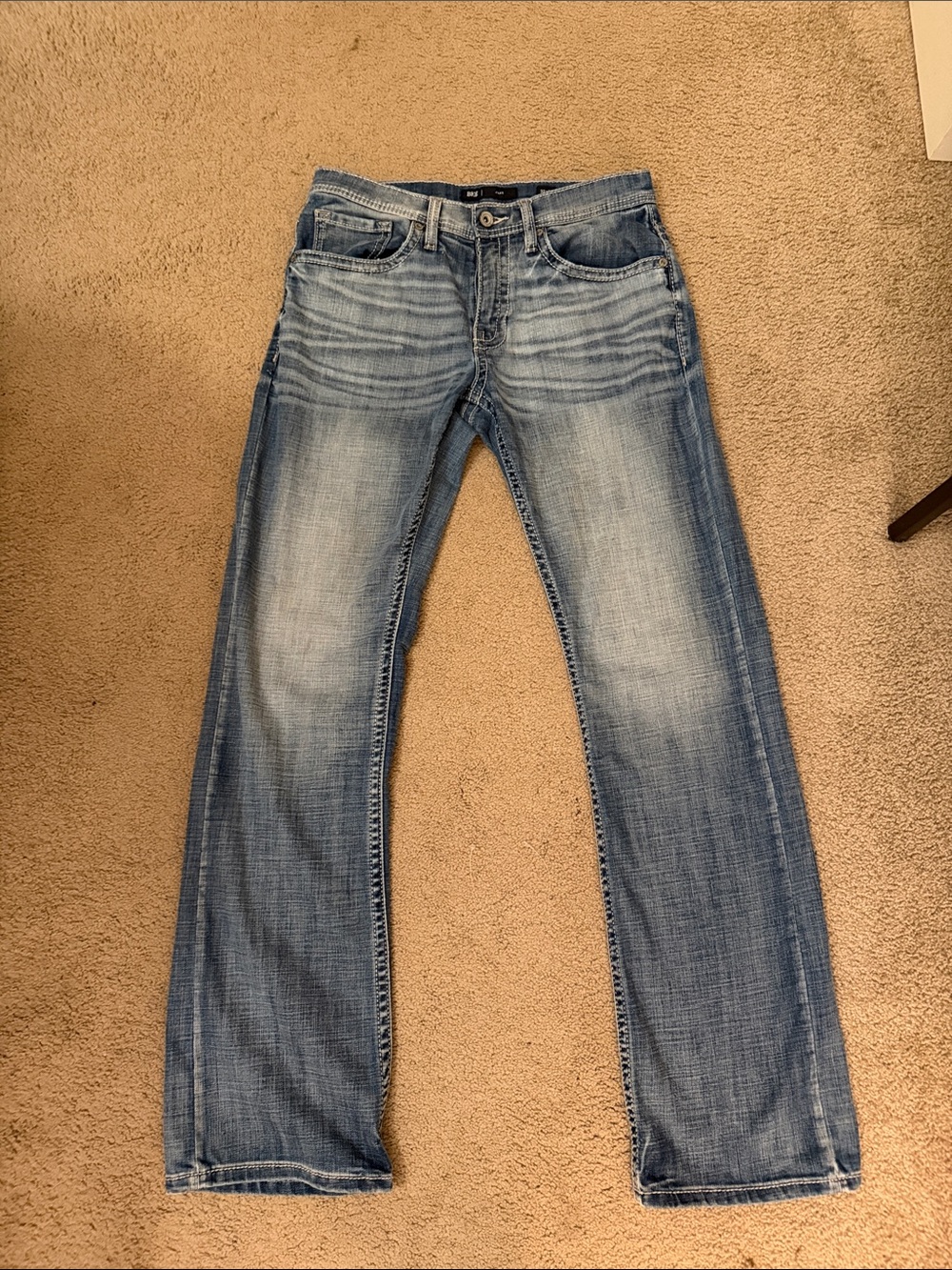 BKE Jake Mens Distressed Jeans 32x34